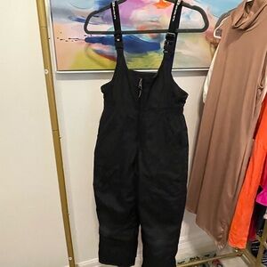 L.L. Bean Kids' Black Winter Overalls snow ski bib